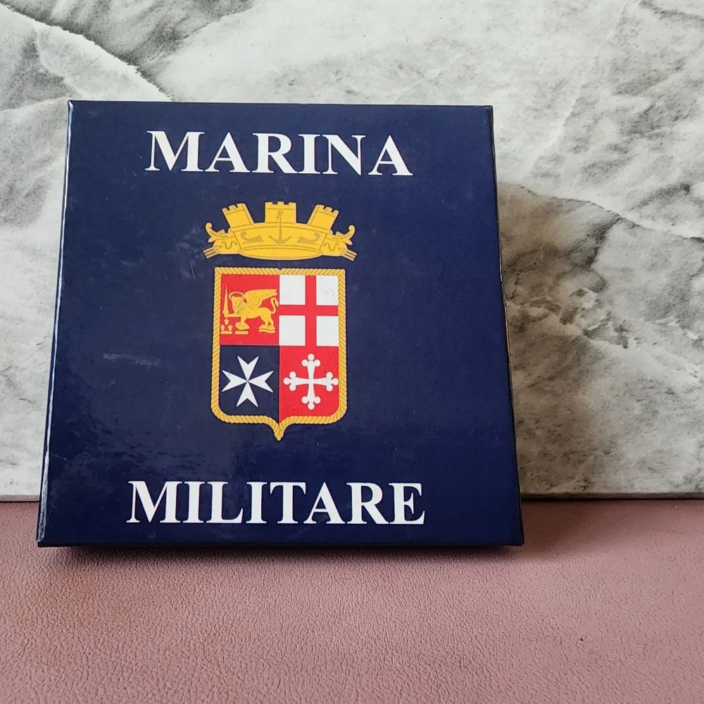Marina Militare Italuan 100% REAL LEATHER Men's Wallet - Dark Brown